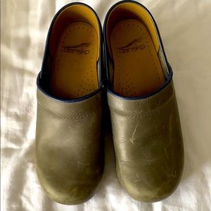 Green Dansko Clogs